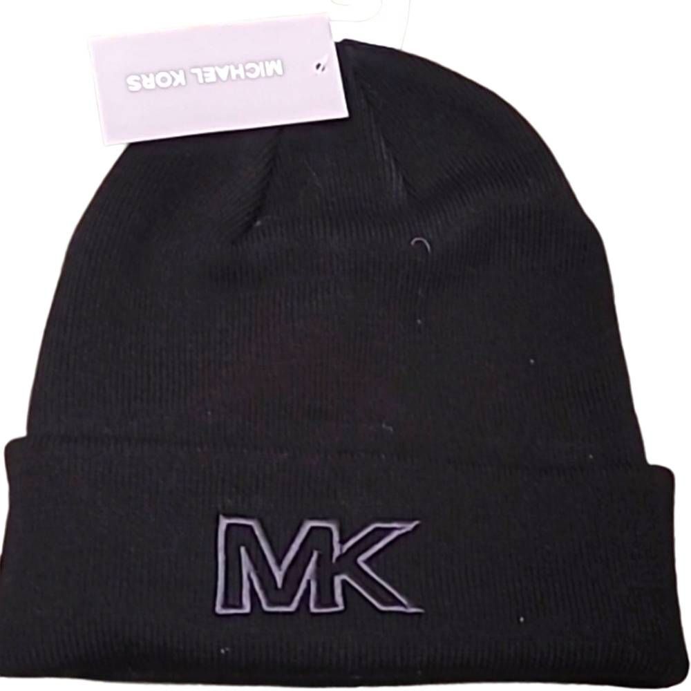 Michael Kors MK Logo Knit Beanie Hat - Picture 2 of 4